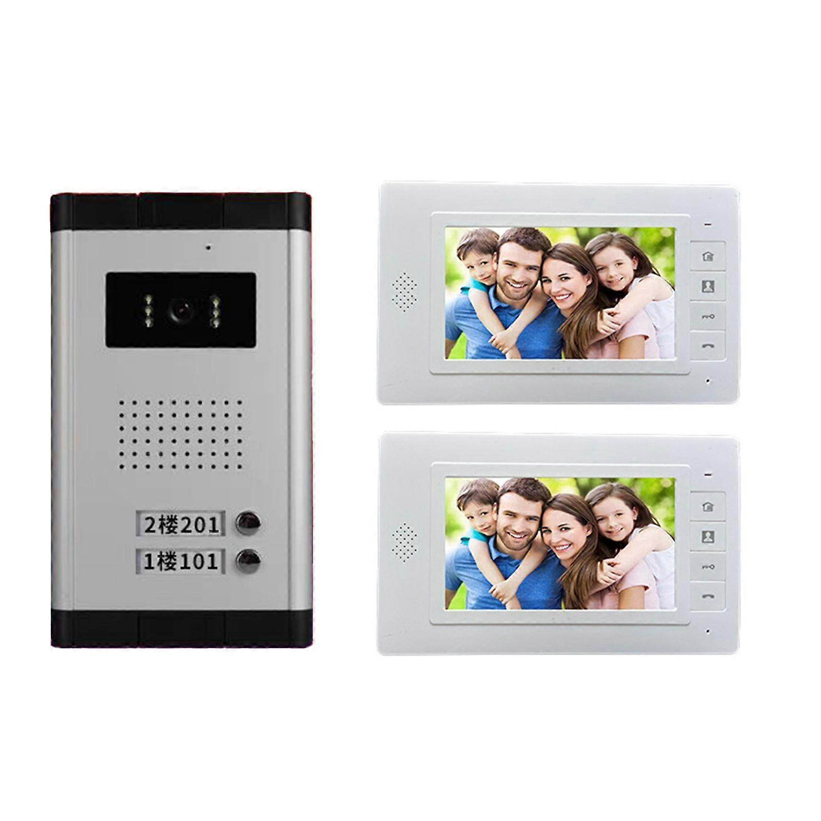 7" Apartment Wired Video Door Phone Intercom Entry System for Multi Units