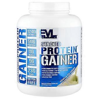 EVLution Nutrition, Stacked Protein® Gainer, Vanille-ijs, 2,72 kg