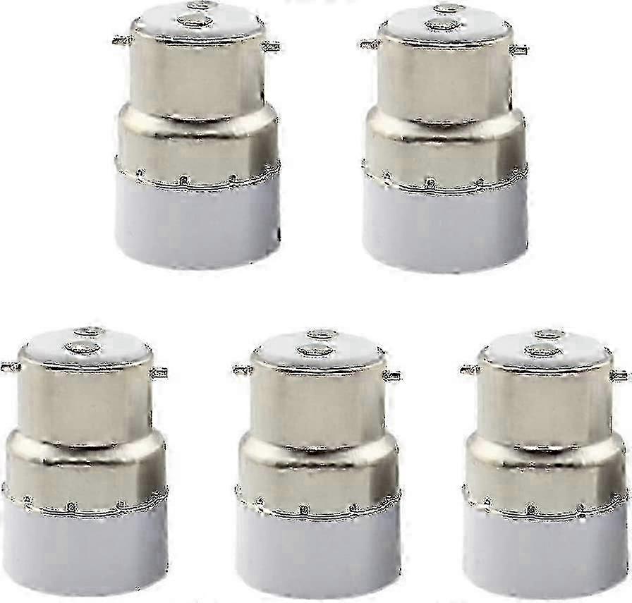 5 Pack B22 to E14 Lamp Holder Adapter Socket Converter
