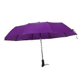 Windproof Travel Umbrella Automatic Folding with UV Protection Canopy, Compact for Rain and Sun