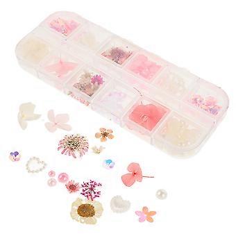 5Pcs DIY Flower Nail Charms for Nail Art and Face Makeup Decorations