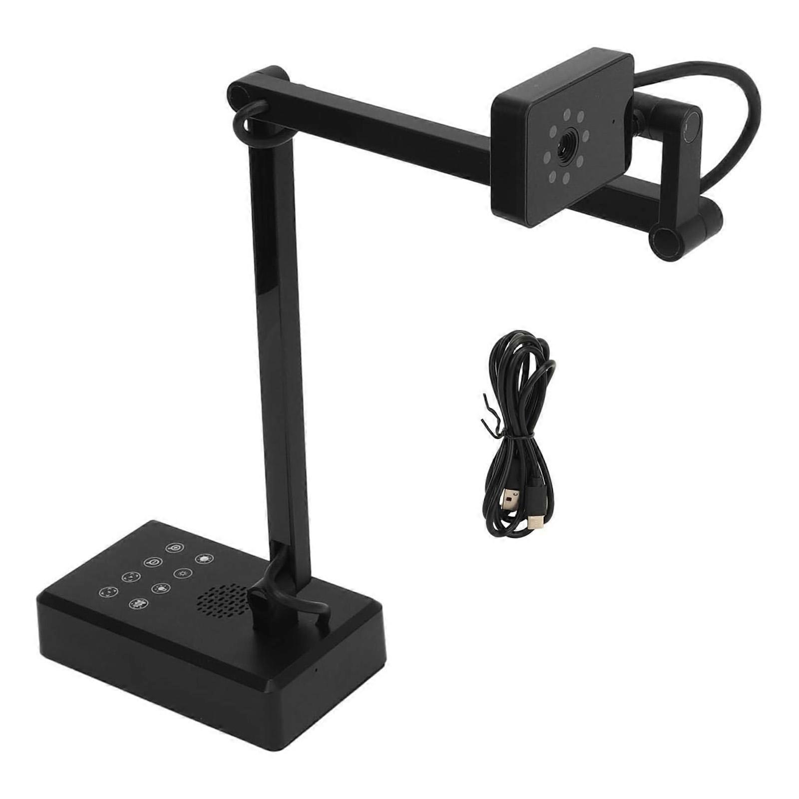 4K USB Document Camera 16MP Webcam Visualiser Image Invert Foldable for Live Demo Web Conferencing