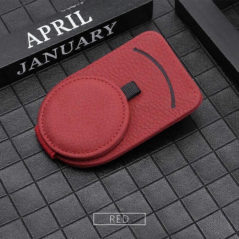 Suede Leather Visor Glasses Holder
