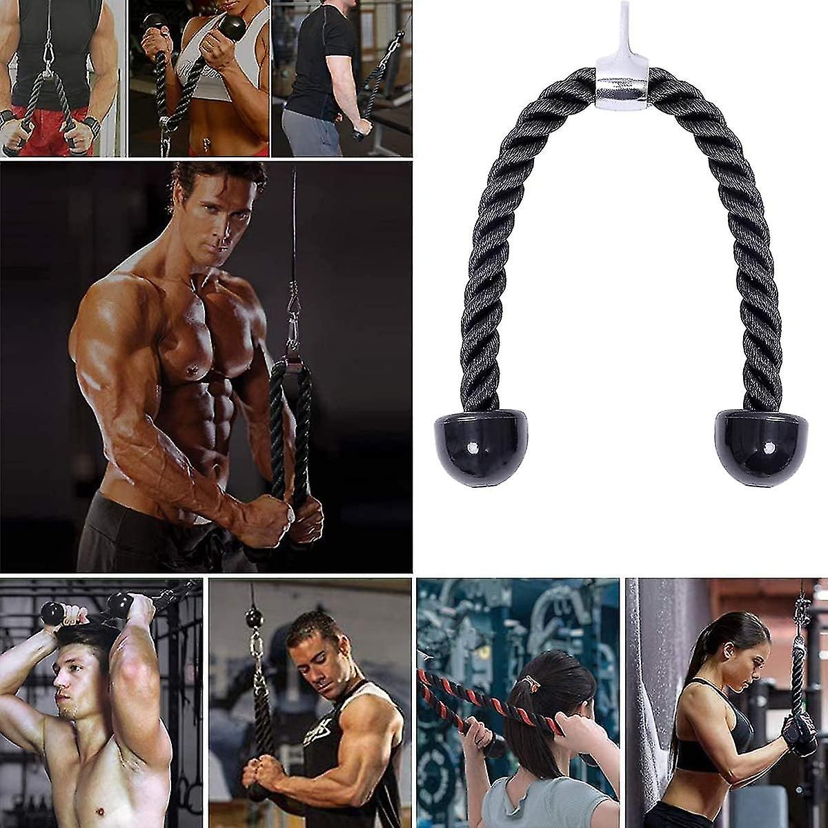 Triceps Push Pull Down Rope Cord, Duty Tricep Rope Cable For Multi Gym ...