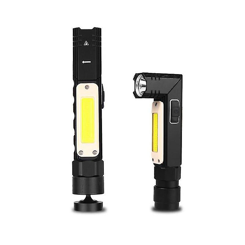 Multifunctional Led Flashlight Folding Cob Work Light Usb Charging 90 Rotating Headlight Magnet 360 Rotating Inspection Lights