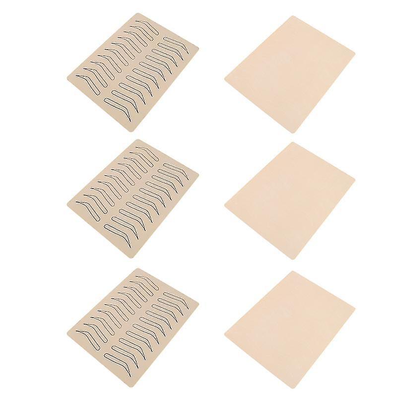 19.2X14.3cm 2 Temporary Tattoos 6pcs Tattooing And Microblading Eyebrow Practice Skin For
