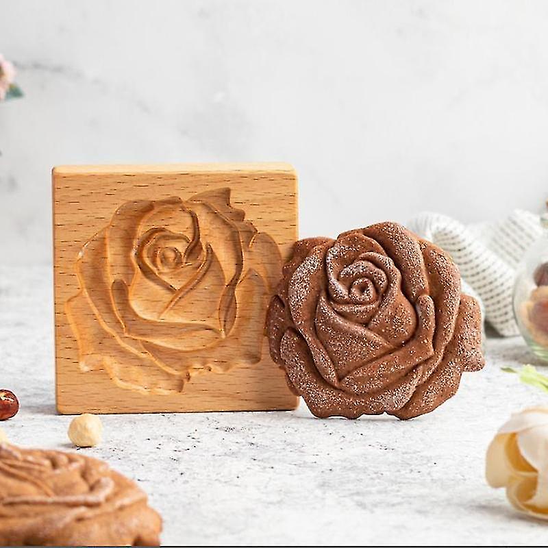 Carved Wooden Cookie Mold Diy Gingerbread Cookie Cutter Mould Practical Kitchen Baking Tools Easy