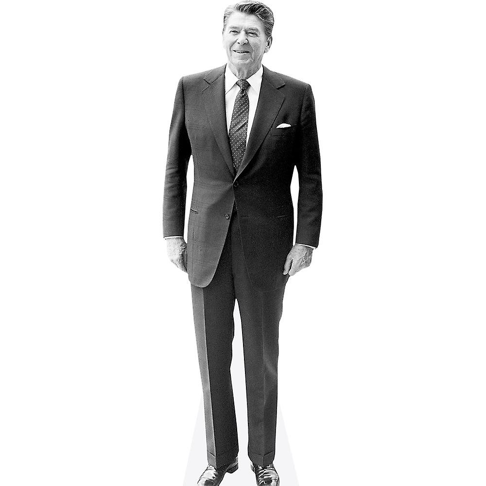 Ronald Reagan (BW) Cardboard Cutout (lifesize OR mini size). Standee. Stand Up.