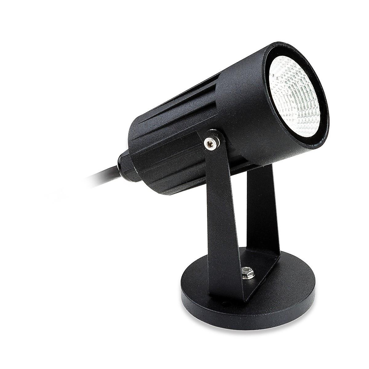 LED 1 Light Outdoor Wall Light & Spike Spot Black IP44