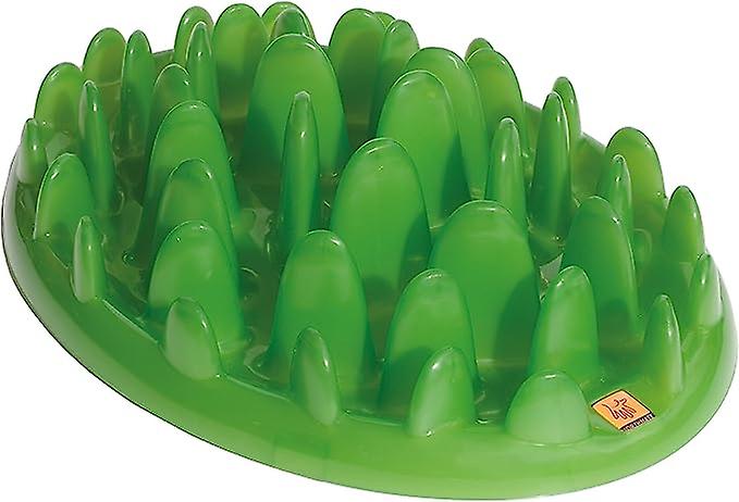 Interactive Slow Feeder Bowl for Dogs GREEN - Anti Glutton Dog Bowl to Reduce Bloating, Provides Mental Stimulation, Dishwasher Safe (Size L)
