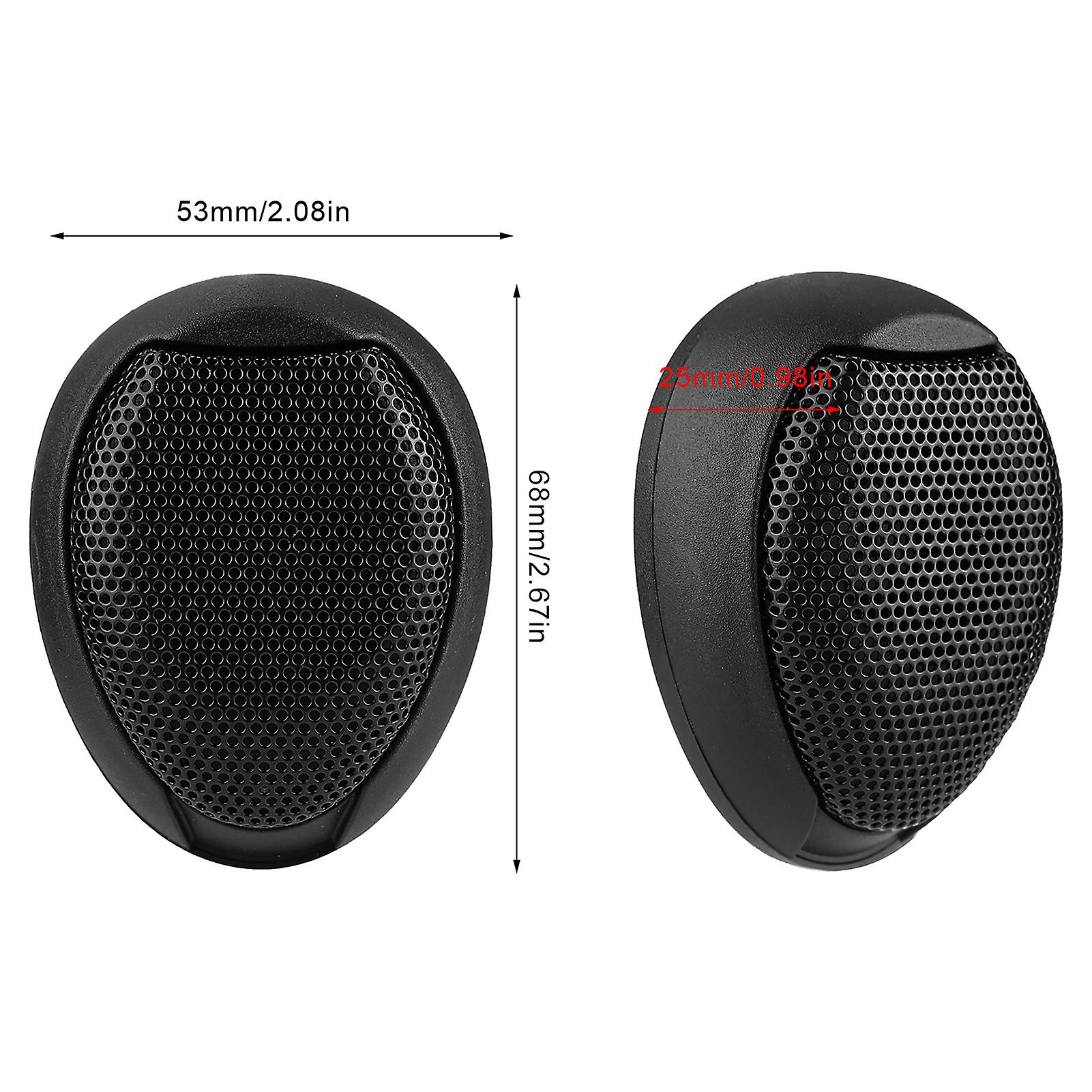10W Mini Car Speaker Audio Round Stickable Loudspeaker Automobile Speaker with Glue(Black)