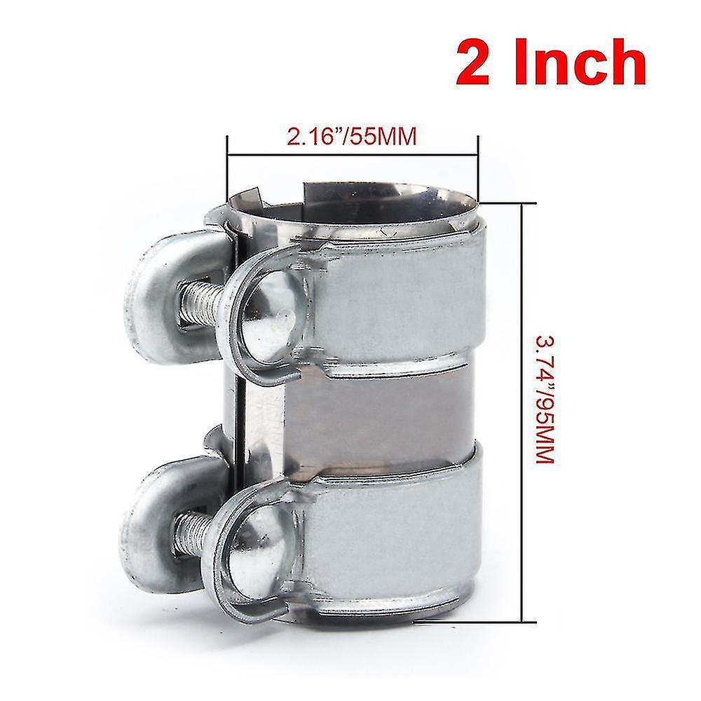 thumbnail interactive-video image 1 of FA1 Exhaust Double Clamp Pipe Connector 42/43x90 Mm For VW Ford - Coated Steel 1 of 6