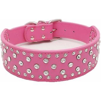 Large Dog Collars Rhinestone Accessories Pet Product Collar For Big Dog Collar - Burgundy S