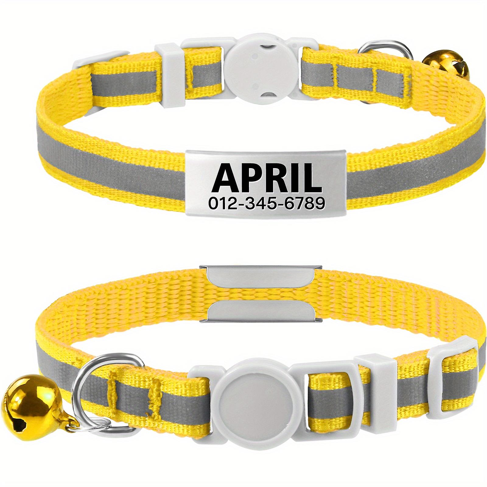 Customizable Reflective Cat Collars With Bells - Perfect For Male & Female Cats!