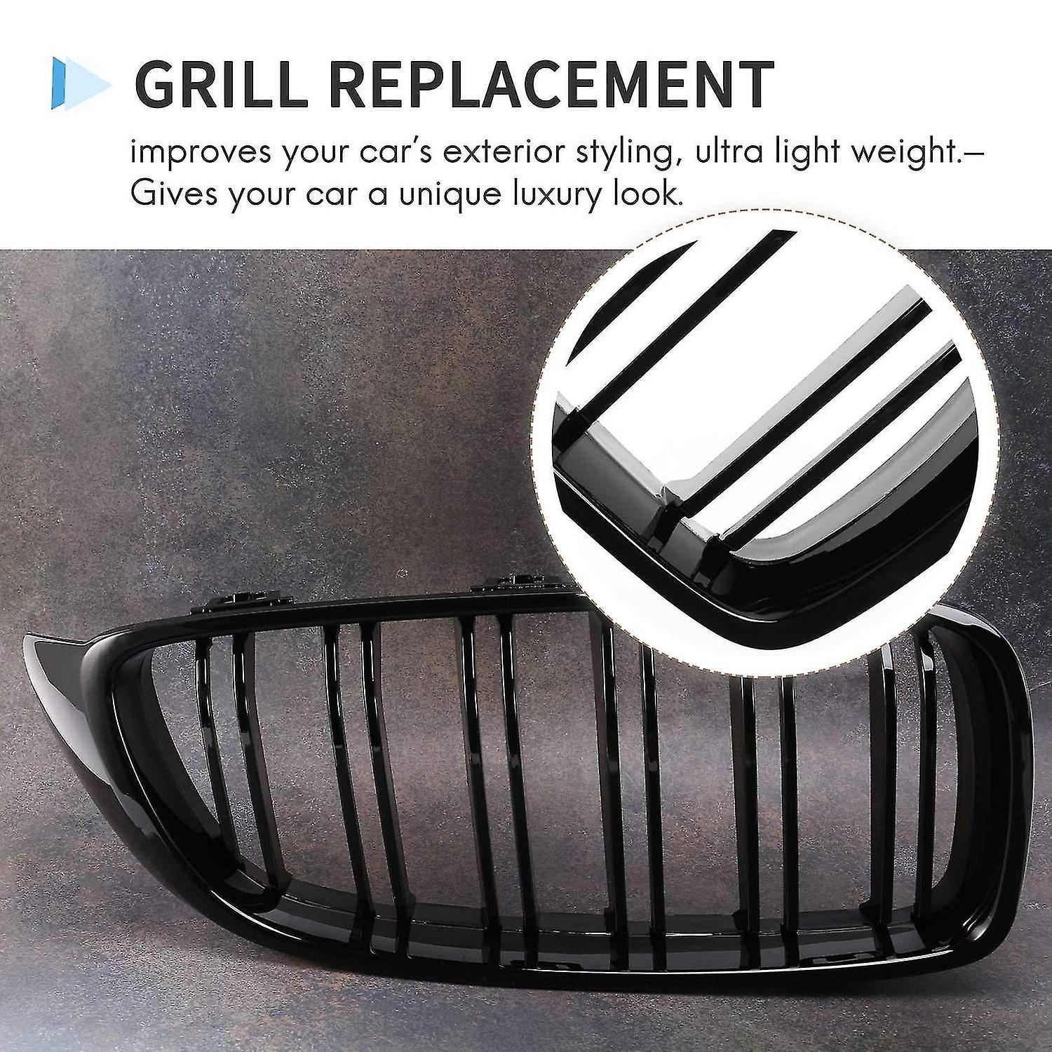 Front Grill Grilles Kidney Grill Replacement Compatible with Bmw 4