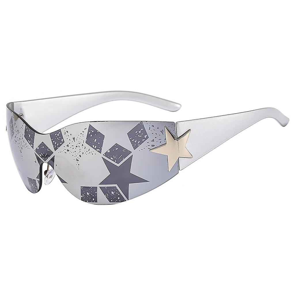 Star Sunglasses One Piece Big Shades Travel Vacation Driving Protection Lens