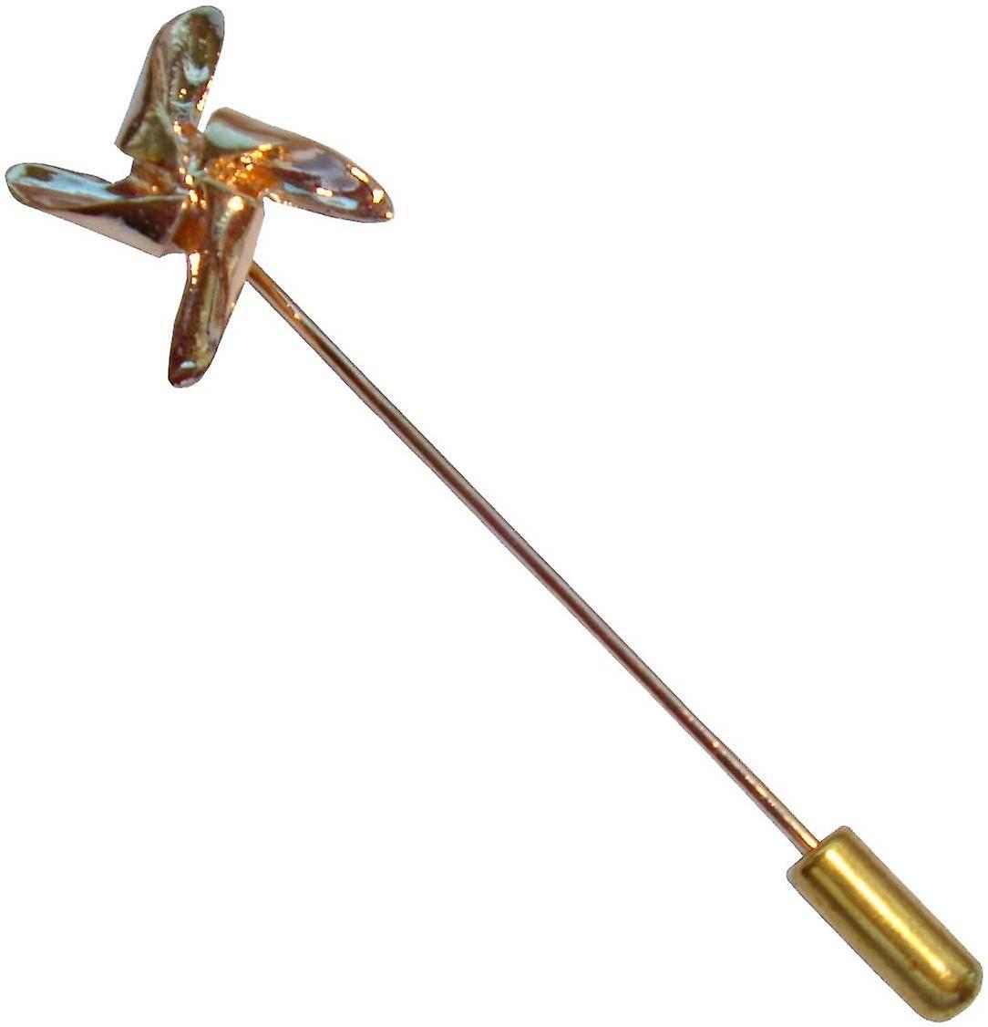Bassin and Brown Windmill Lapel Pin - Gold