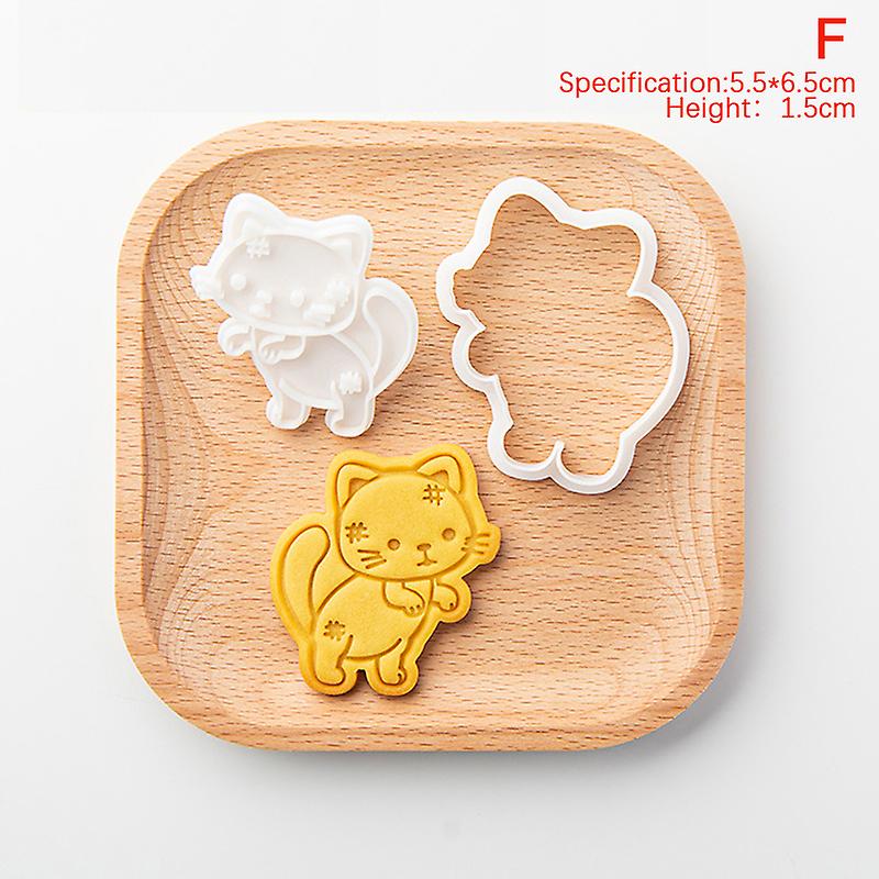 Halloween Kitten Cookie Mould Ghost Cute Cartoon Animal Kitten Cat Shape Fondant Embosser Stamp Cake Tool DIY Baking Tool