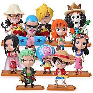 10pcs/set One Piece Luffy Zoro Chopper Hancock Nami Action Figure Model Toy Anime Peripheral Collection Desktop Decor
