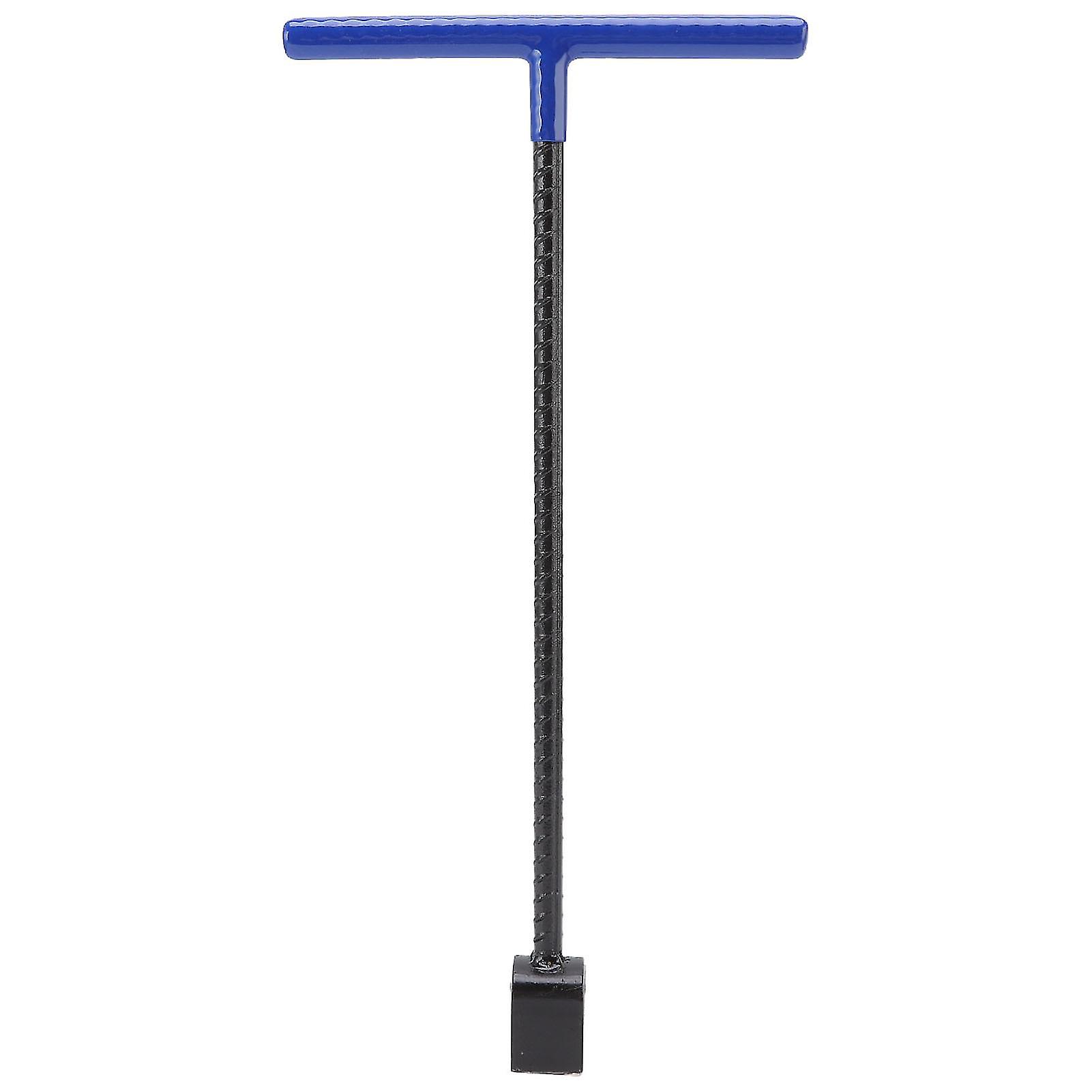 Touch Curb Key Steel Water Meter Key Wrench Multifunction T Handle Curb Key With 4 Way Utility Tool for Valves Faucets Blue