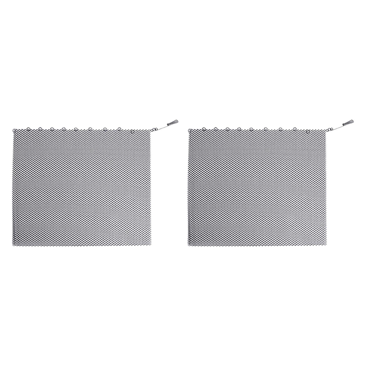 24x21in Fireplace Screen Net 2pcs Anti-Spark and Durable Material