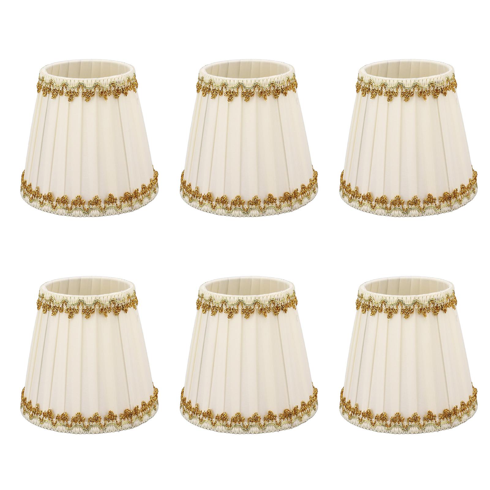 6Pcs Lampshade Candle Lamp Shade Modern Simple Style Home Decoration for Small E14 Bulb