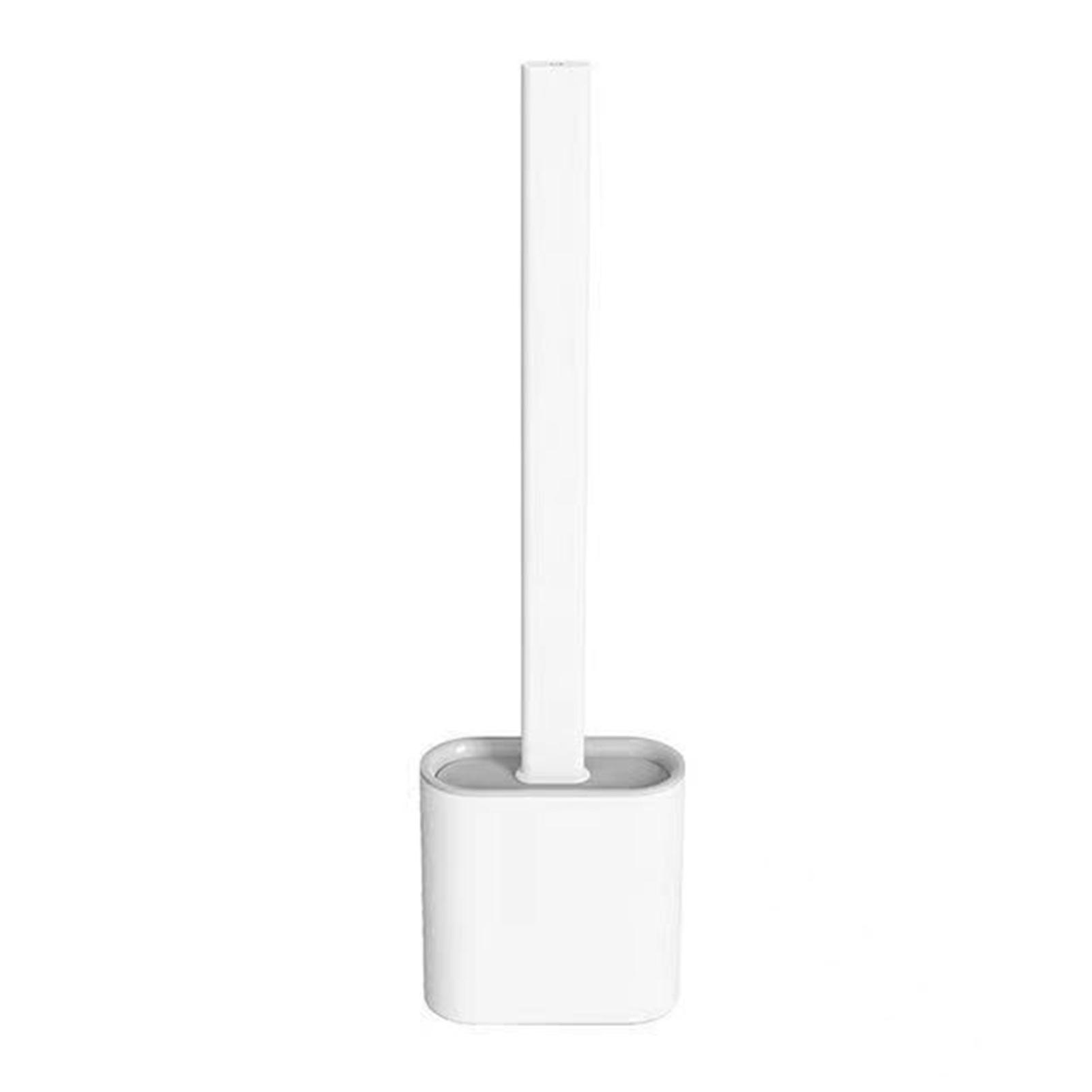 Floor/Wall-Mounted Toilet Cleaning Brush with Rack Punch-Free Clean Brush Storage Rack for Washroom Toilet