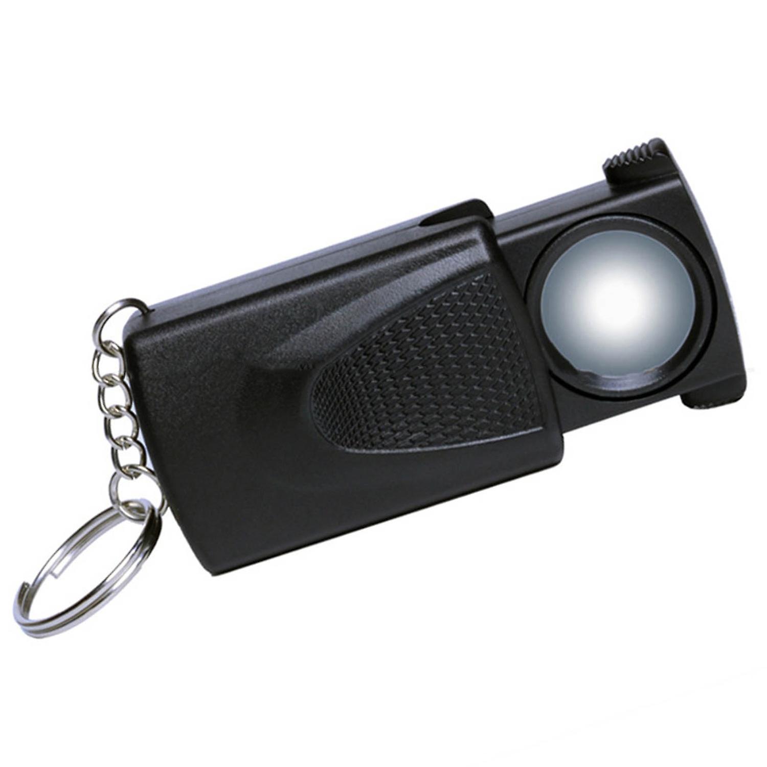 45X Magnifier with LED Light Acrylic Lens Portable Keychain Style Foldable High Magnification Pull-o