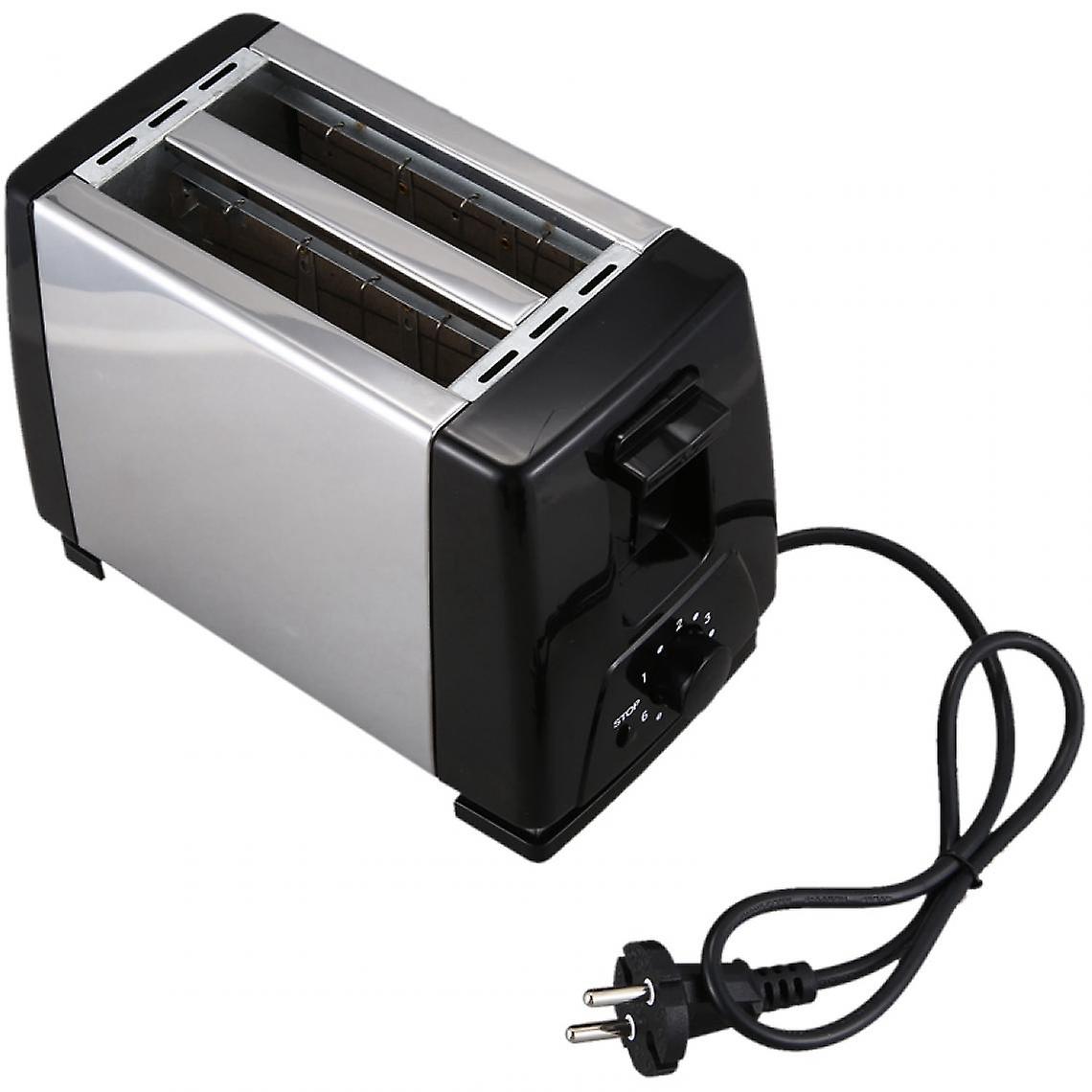 Home Stainless Steel Toaster Double Slot Toaster Mini Breakfast Toast 2 Slice Heated Toaster