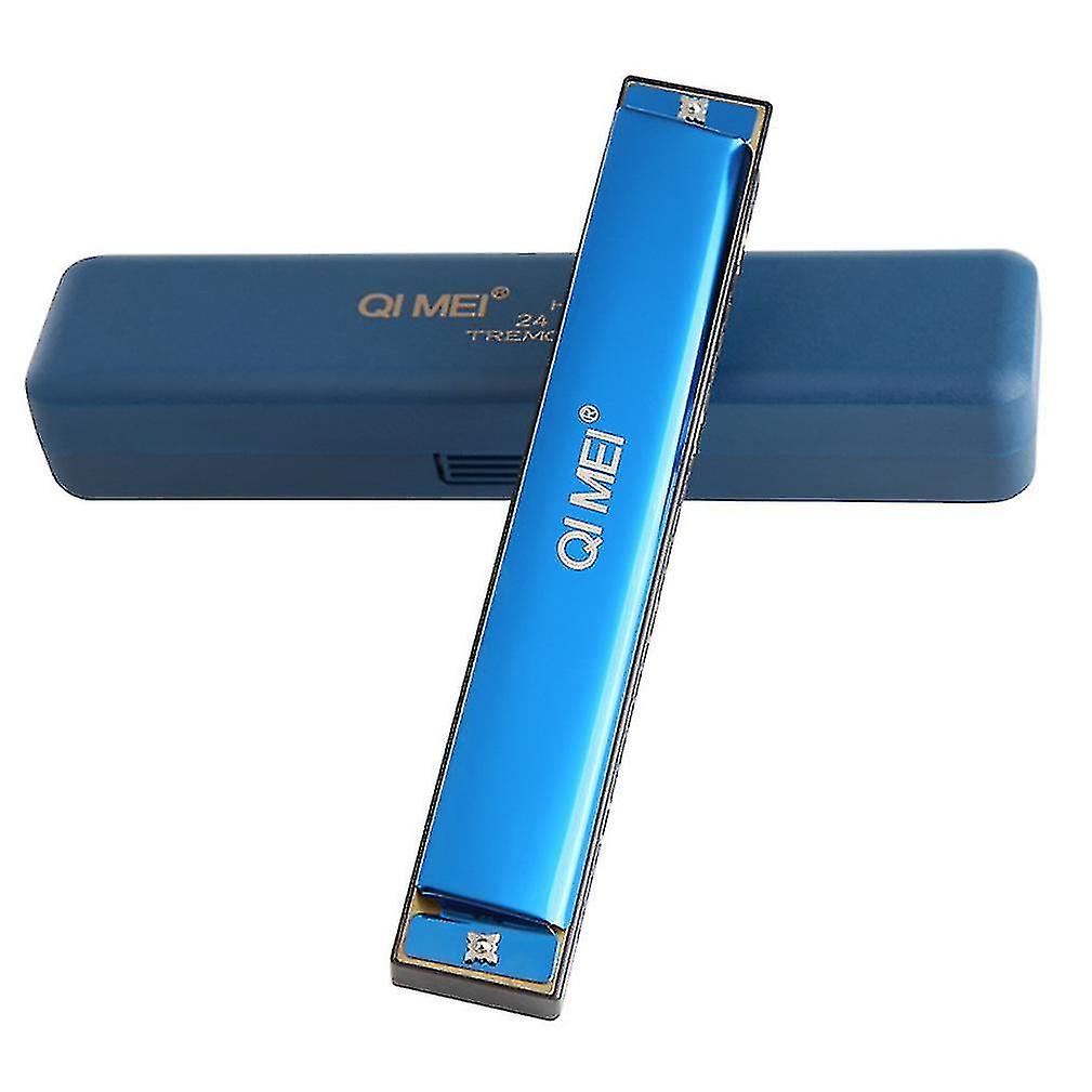 Harmonicas Mouth Organ Instrument Harmonica 24 Holes Accent Key Of C Harmonica Blue