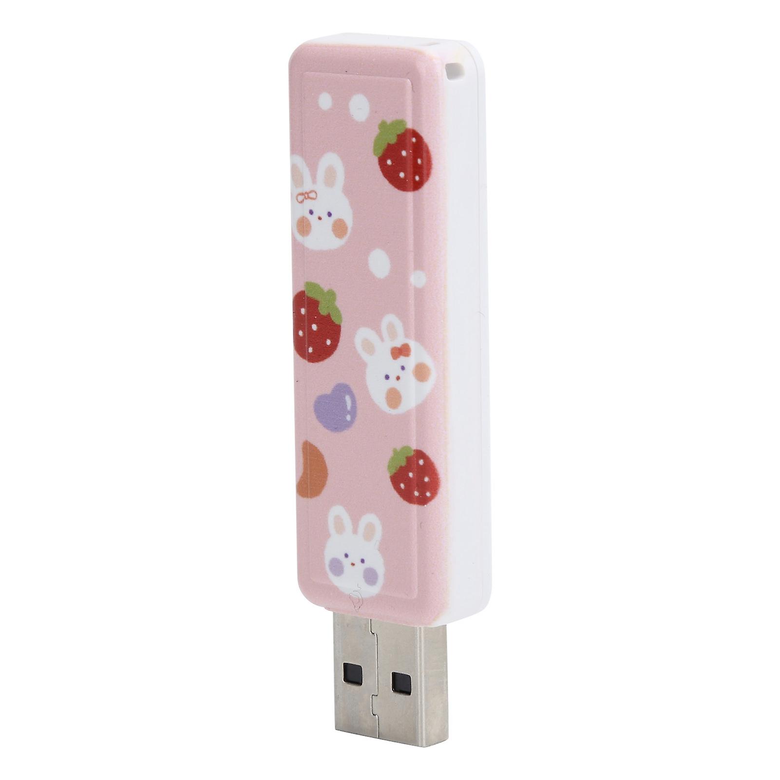 U Disk PushPull USB2.0 Memory Car Flash Drive Computer Accessories Strawberry Rabbit Pattern(64GB )