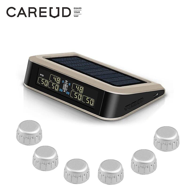 Tire Pressure Detector Careud Solar Bus Rv Truck Tpms Wireless Tire Pressure Monitoring System With