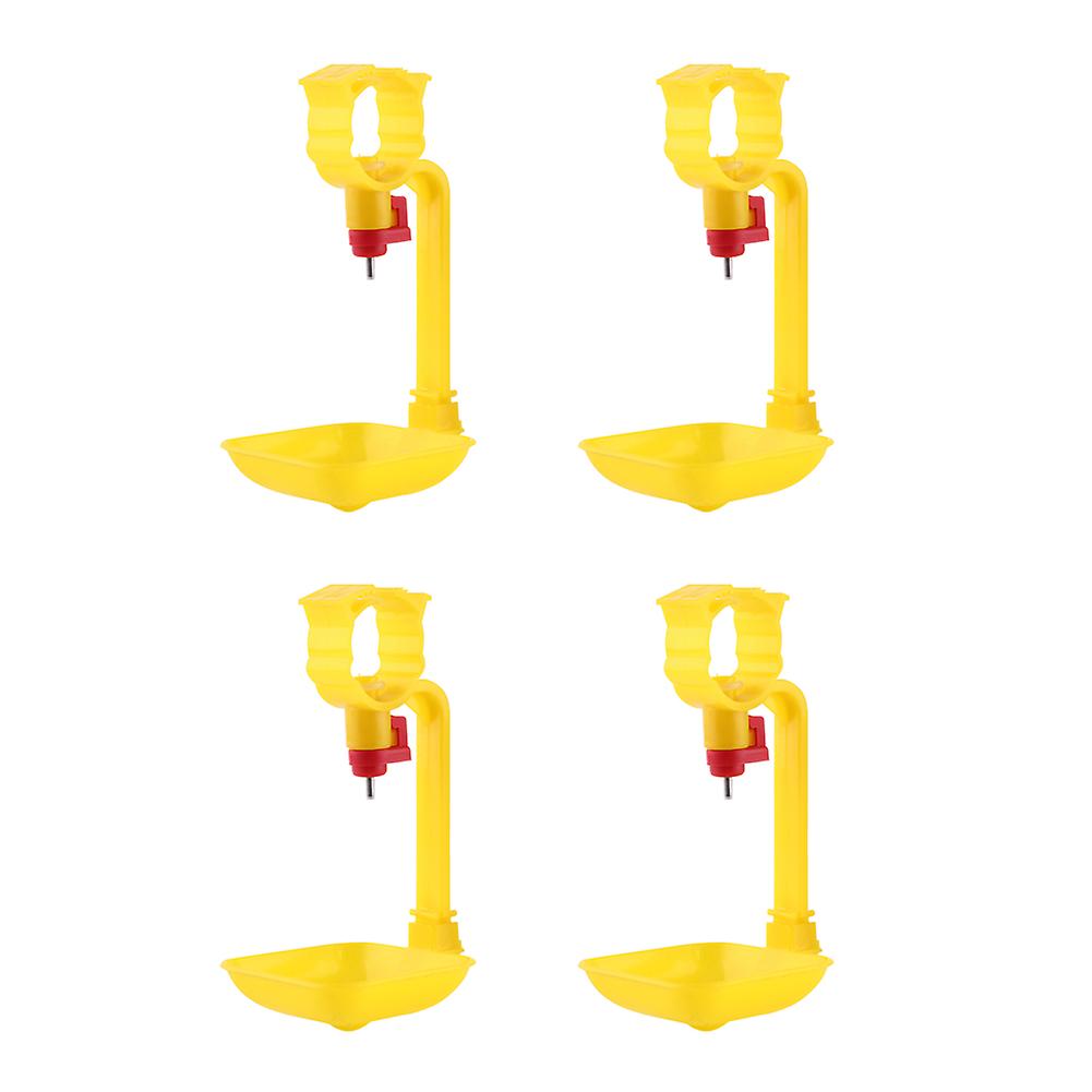 4pcs Plastic Chicken Water Drinking Cups Hen Bird Automatic Drinker Feeder Drink Tools