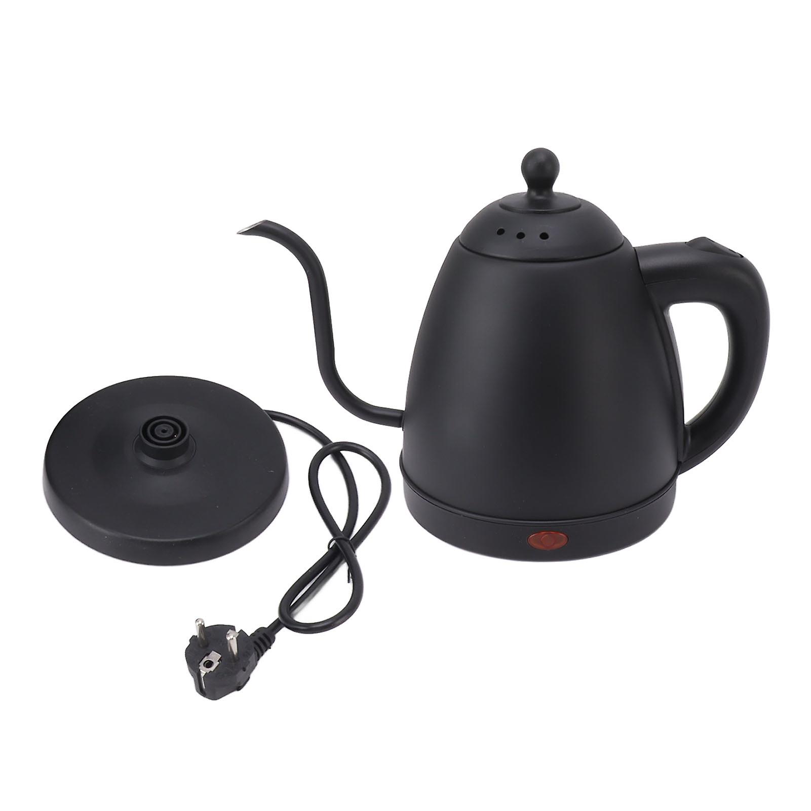 Bouilloire électrique à col de cygne 1,2 L en acier inoxydable 304, cafetière à bec verseur haute sécurité