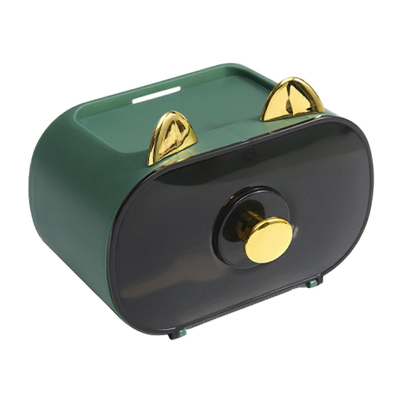 Wall Mounted Green Tissue Box Holder Waterproof 200g Kitchen Bath