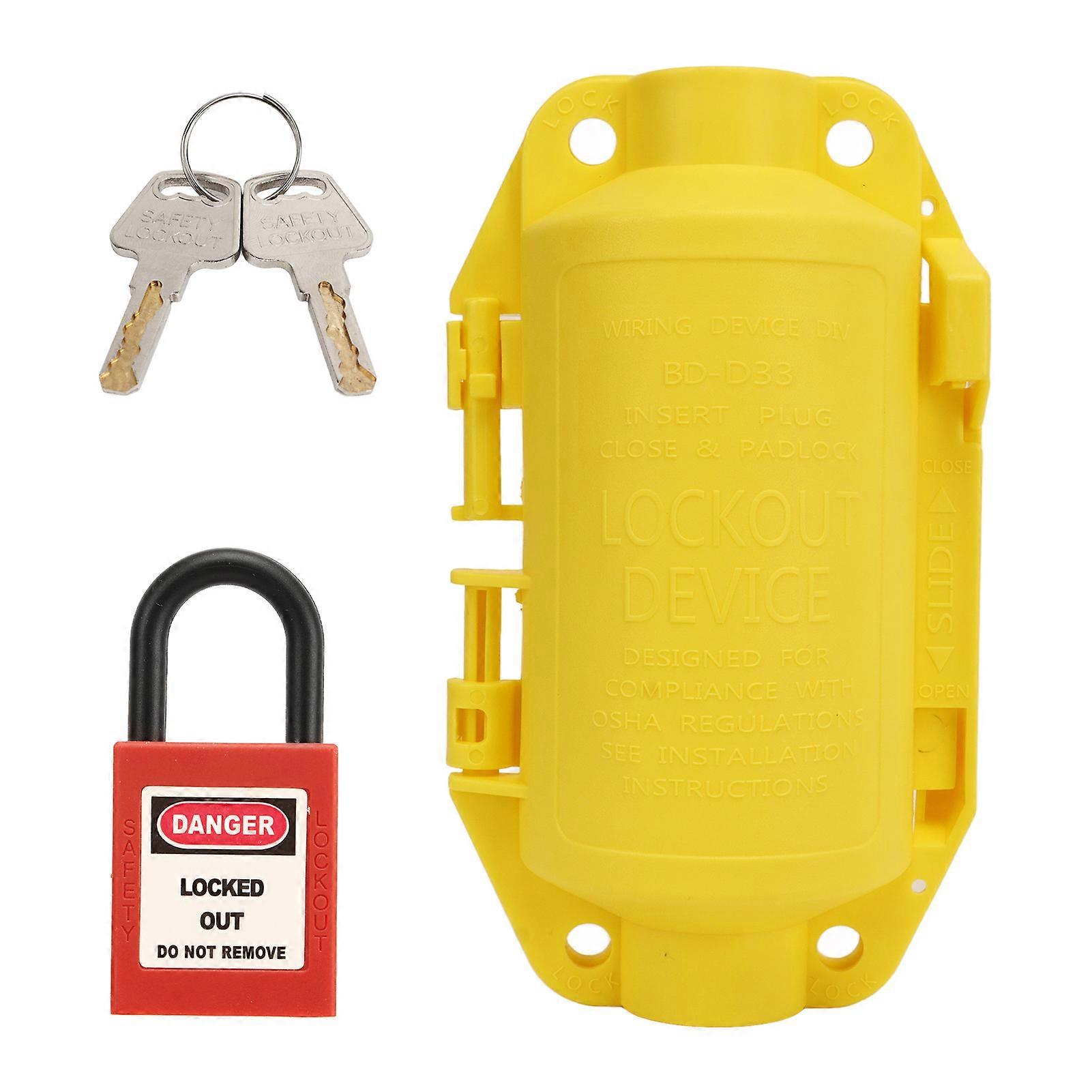 Industrial Electrical Plug Lockout Set | Durable Nylon & PP | Secure Lockout Tagout Solution