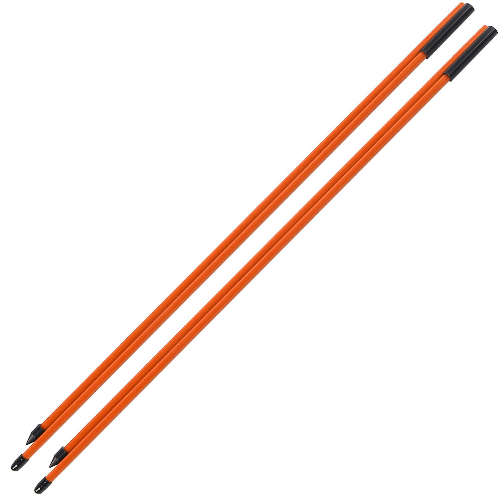 Fiberglass Golf Alignment Sticks, 2 Sections, Foldable, Direction Indicator, Orange