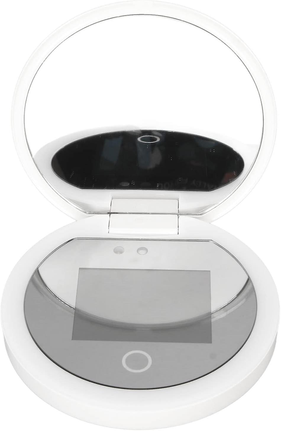 Compact Mirror with UV Camera for Sunscreen Coverage, UV Mirror, Sunscreen Testing Camera with Light