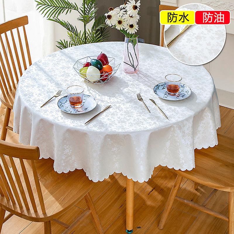 Pu Waterproof And Oil-proof Fabric Round Tablecloth