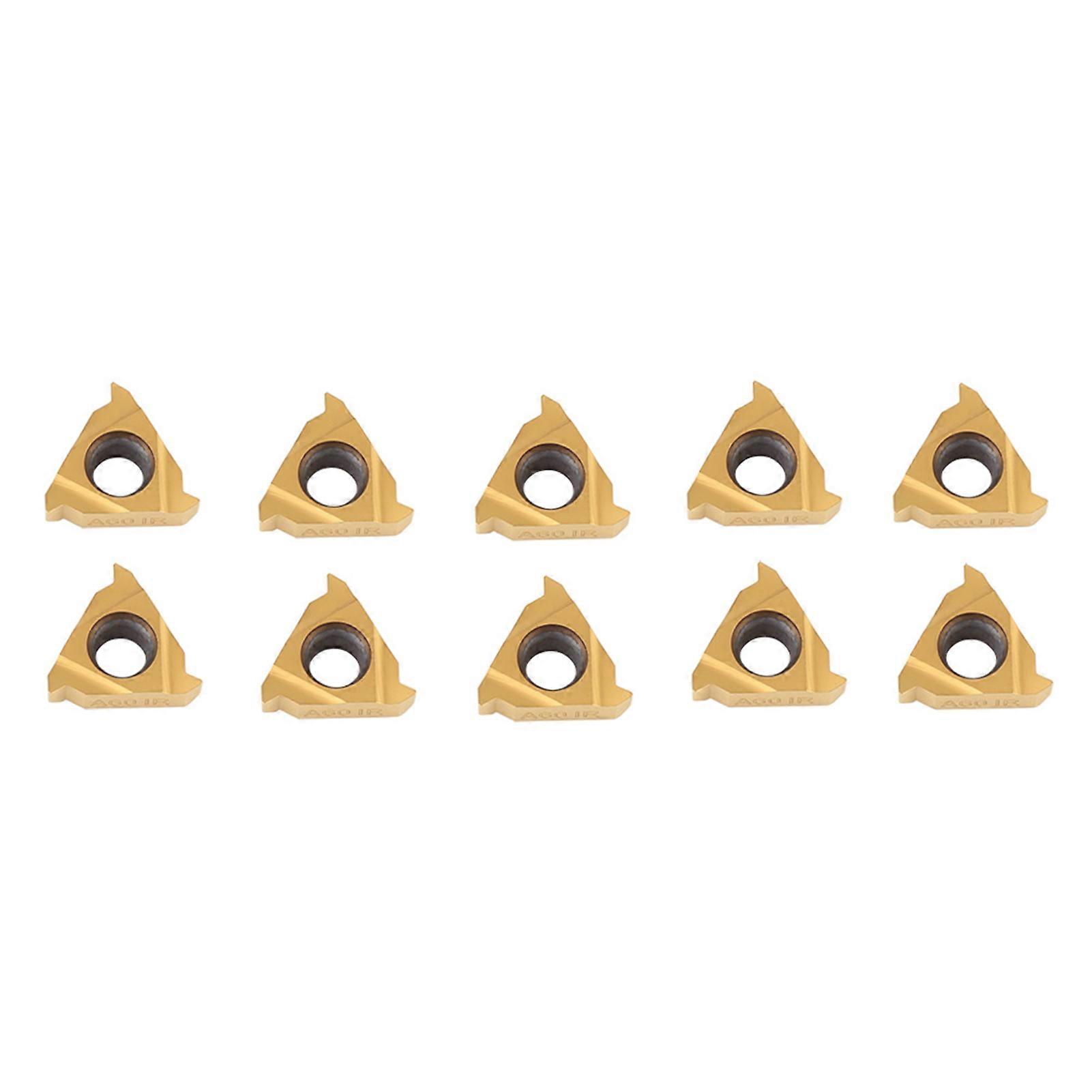 10pcs CNC Carbide Tips Inserts Blade Cutter Lathe Turning Tool With Box