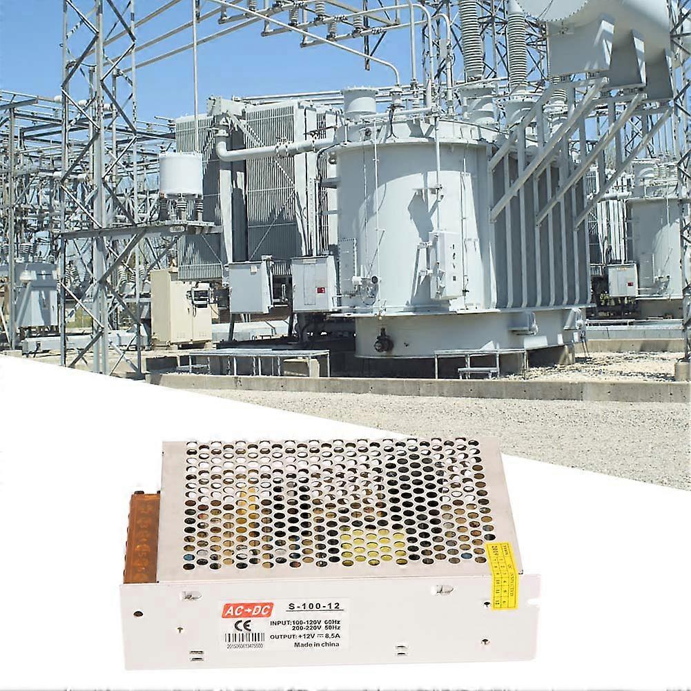 DC Power Supply Board Monitor LED Switch Power Supply Driver Adapter Transformer(12V 8.5A 100W)