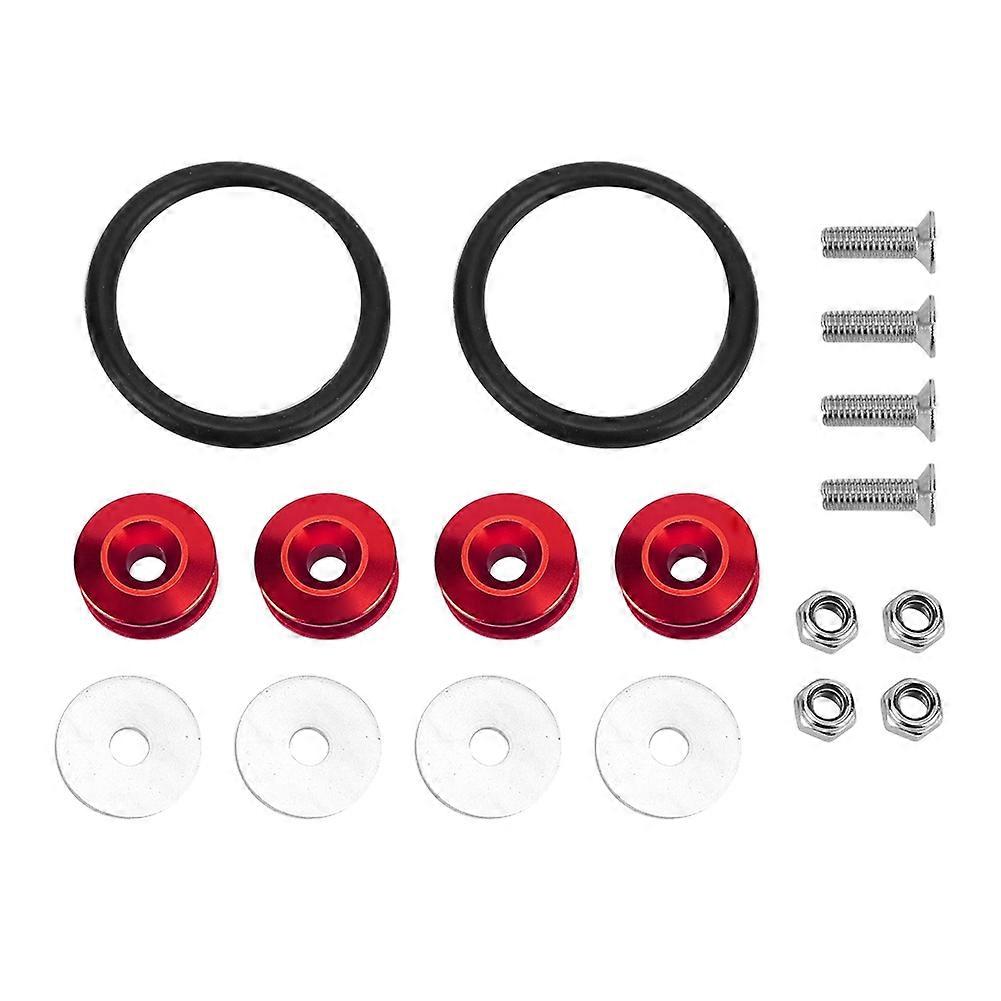 Colorful Rubber Rings Kit Quick Fix for Car Bumper Trunk Fender (Red)