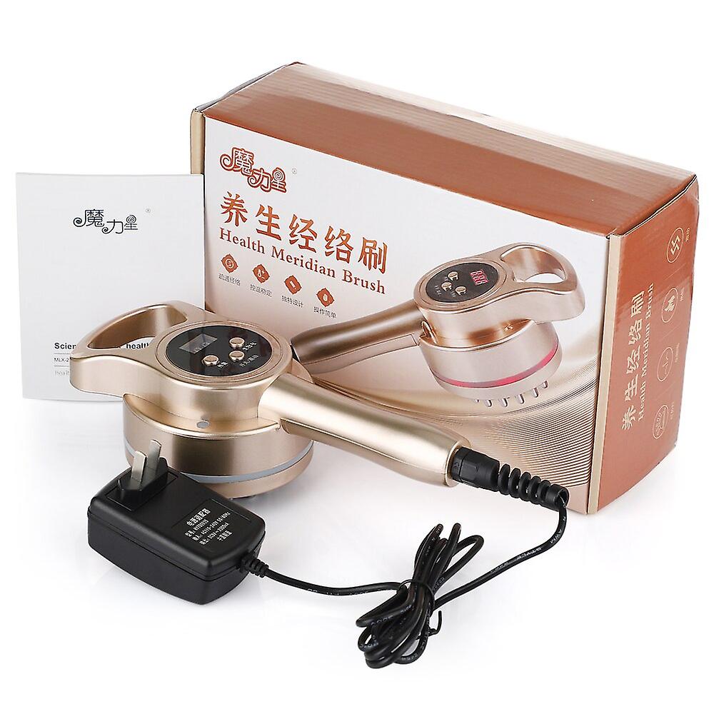 Electric Slimming Massage Device Hot Compress Micro-current Vibration Led Fat Burner Body Massager Health Beauty Meridian Brush