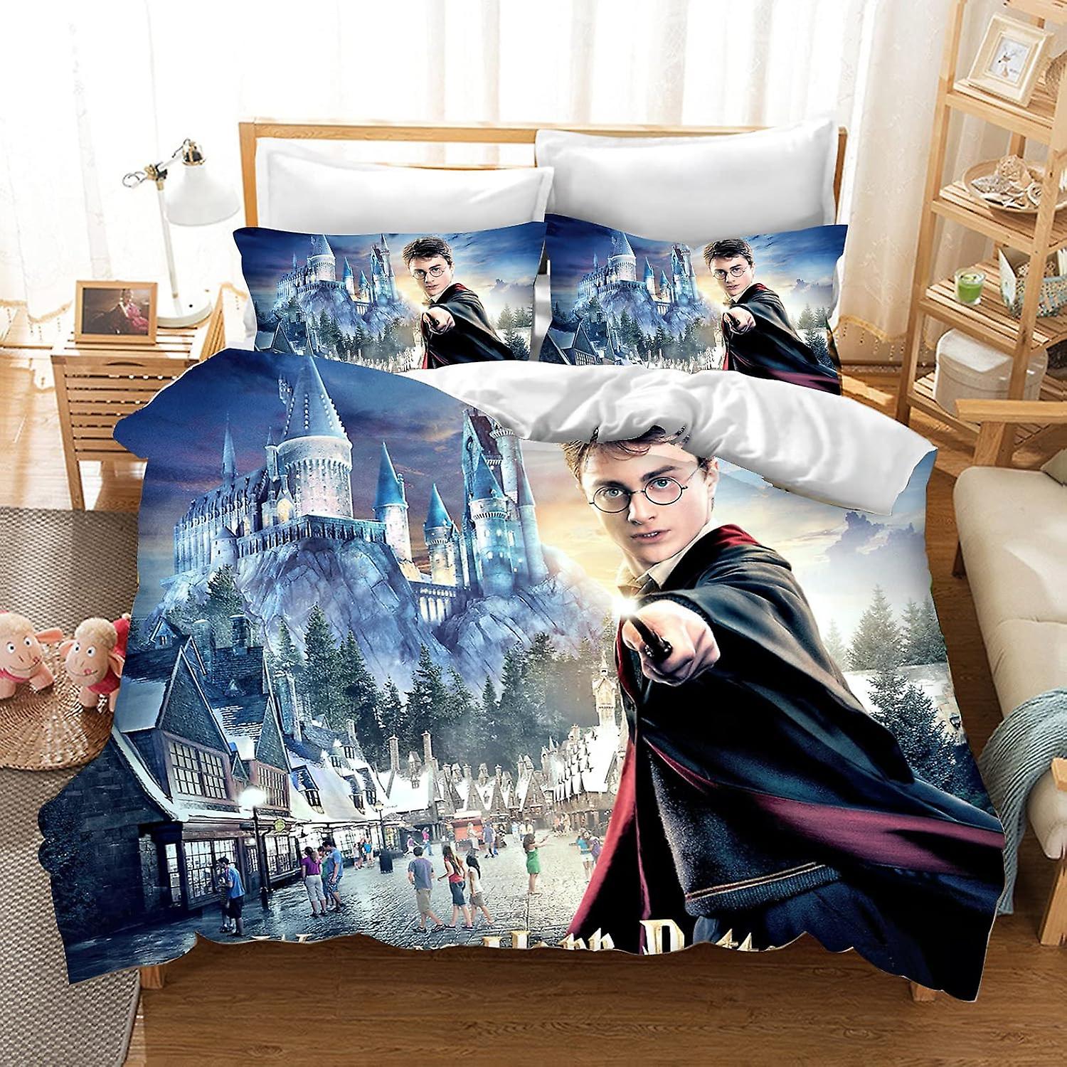 DDONVG Harry Poter Set Biancheria da Letto 135 x 200 cm, Hogwarts