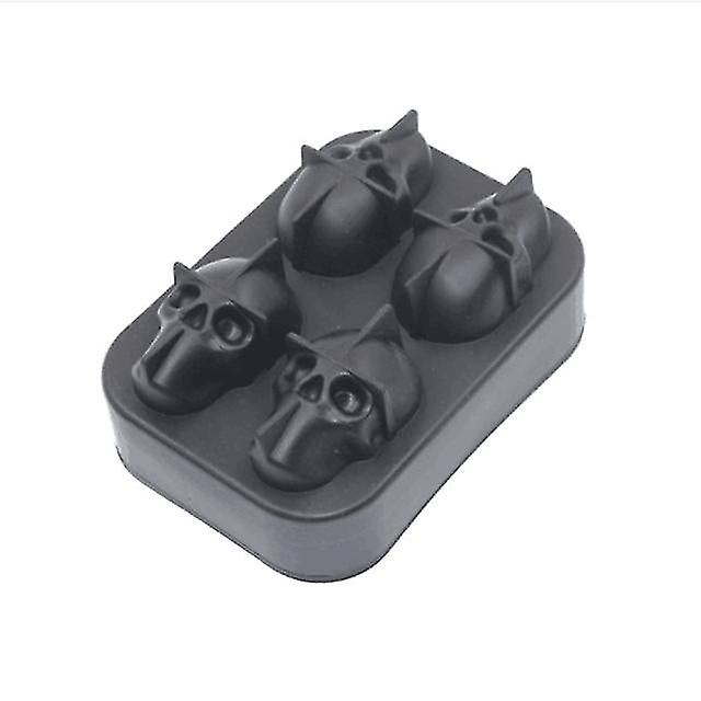 Ice Cream Maker Freezer Bowls 3d Skull Ice Cube Tray Silicone Mold 4 Cavity Bpa Free Ice Making Diy Mold 12*8.5*5cm