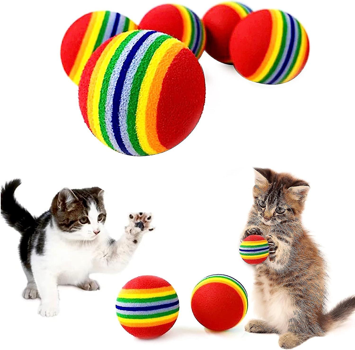 Cat Toy Balls Interactive Best Pet Favorite Gift Soft Eva Kitten Foam Ball Chase Quiet Playing Sponge Toys