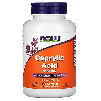 NOW Foods, Caprylic Acid, 600 mg, 100 Softgels