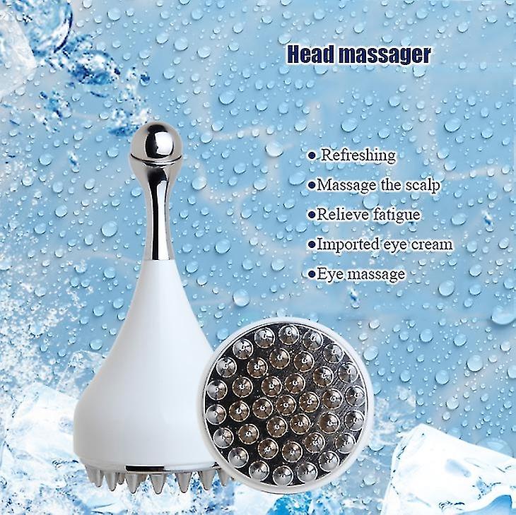 Handheld scalp massager, portable massager with rotation, waterproof to relieve scalp, relieve stres