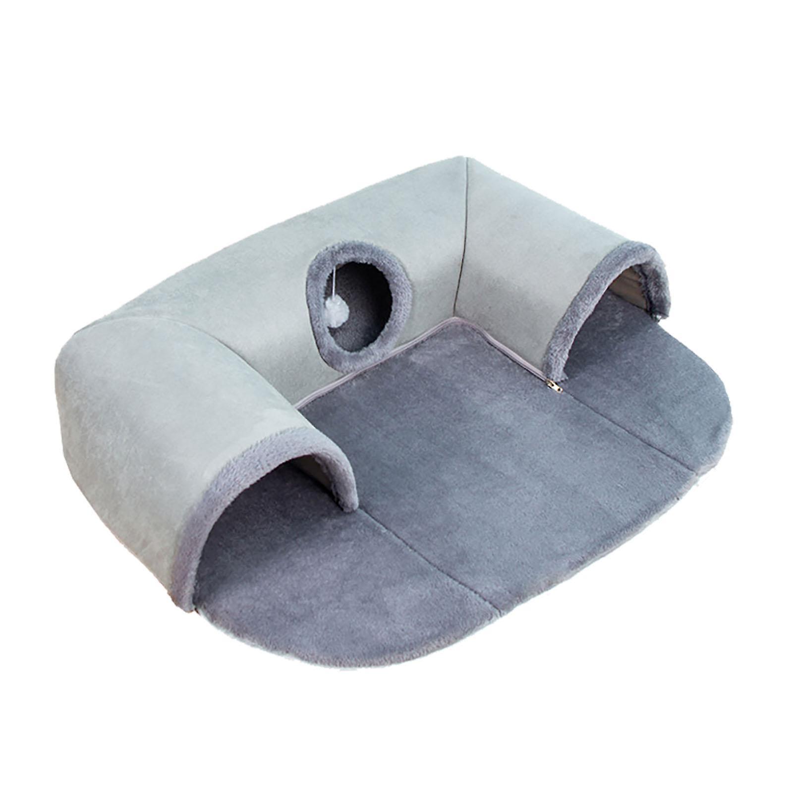 2 in 1 Cat Bed Play Tunnel Playground Cat Tunnel Tubes Toy for Rabbit Kitten small