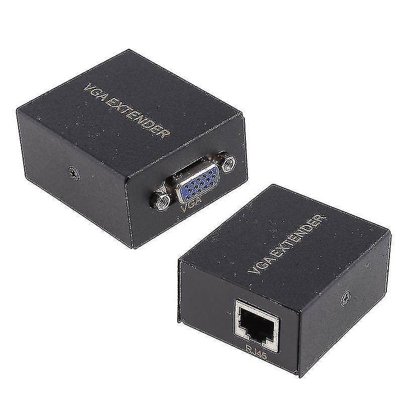 Vga Ethernet Extender Rj45 Over Cat5e Cat6 Up To 197ft Supports Plug And Play